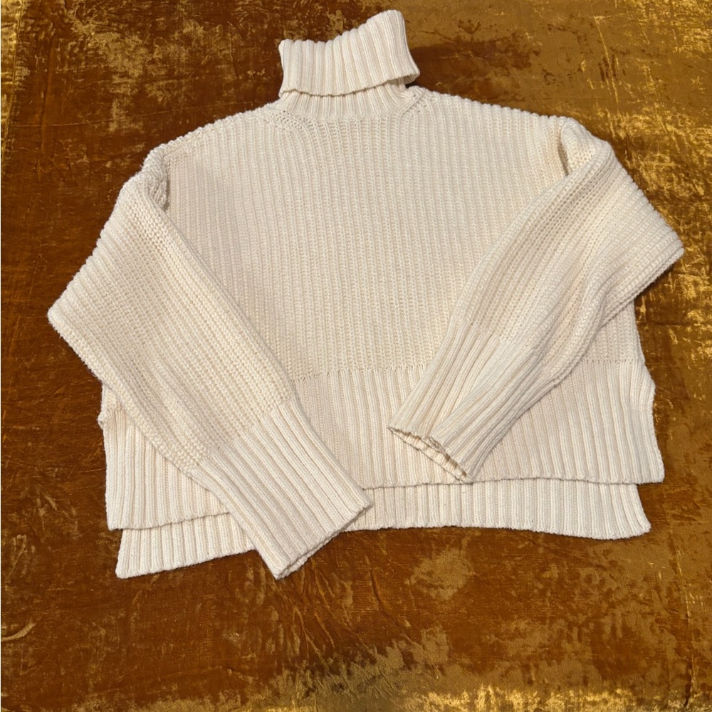 Madewell wide rib turtle neck sweater